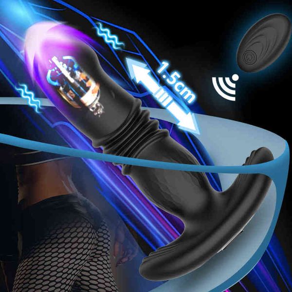 Anal Spielzeug Wireless Plug Männlicher Masturbator Vibrator Dildo für Männer Prostata-Massagegerät G-Punkt-Stimulation Erwachsener Sex für Shop 220809