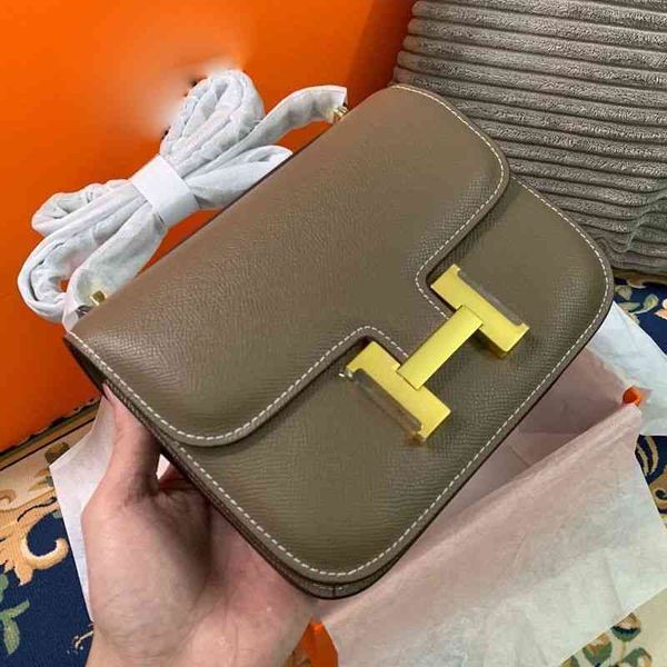

handbags designer luxurys herme women 2022 beancurd style tide h buckle leather kangkang stewardess single shoulder small square women'