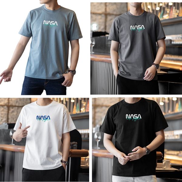 

wholesale men's t-shirts summer t-shirt tide brand half-sleeved men's cotton short-sleeved, White;black