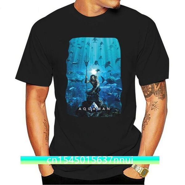 

aquaman movie jason mamoa poster t shirt stickers tee shirt mens tshirts printing ment summer style tee 220702, White;black