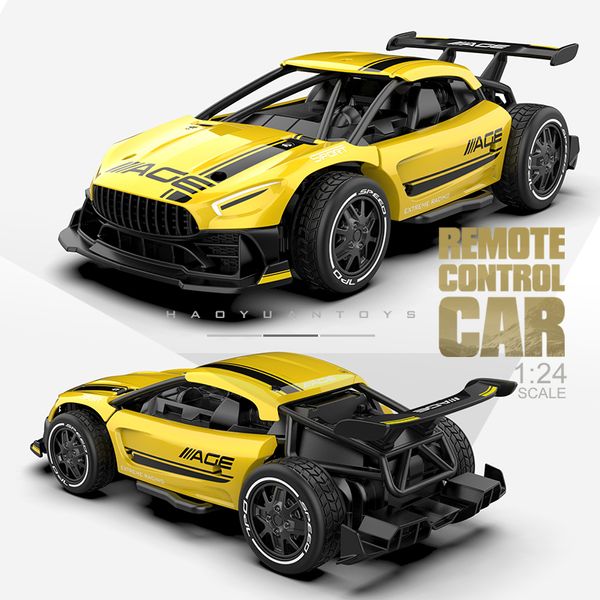 Infantile Brillante RC Auto Radiocomandata 2.4G 4CH Giocattoli da Gara per Bambini 1:24 Elettrico ad Alta Velocità Mini Rc Drift Driving 220418