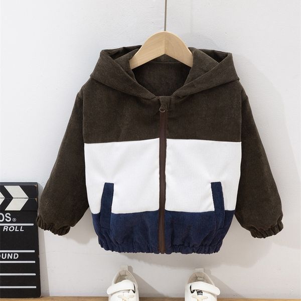 

toddler boys color block slant pockets hooded jacket she01, Blue;gray