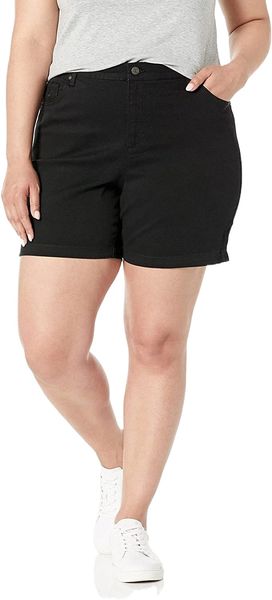 

vanderbilt women's plus size amanda basic jean short 18zs#, White;black