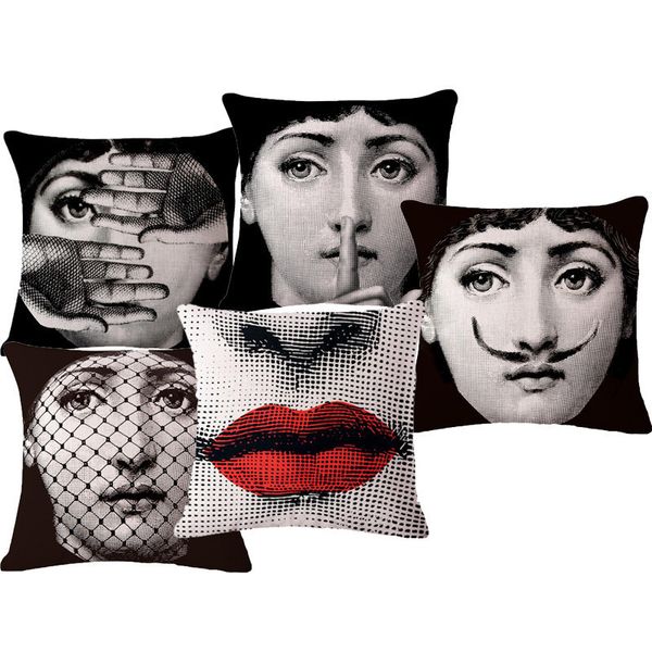 Подушка винтажный стиль полиэстер декоративный диван -подушки для модных девушек для девочек с печать