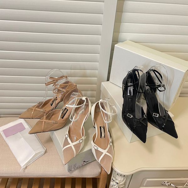 

2022 new summer heels sandal sunflower rhinestone thin heel medium heel sandals high heel shallow toe single shoe rear empty shoes for women, Black