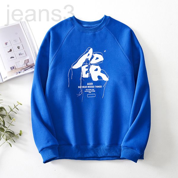 

women's hoodies & sweatshirts designer trendy klein blue trendy personalized tassel printed letters embroidered pattern ader 9or6, Black
