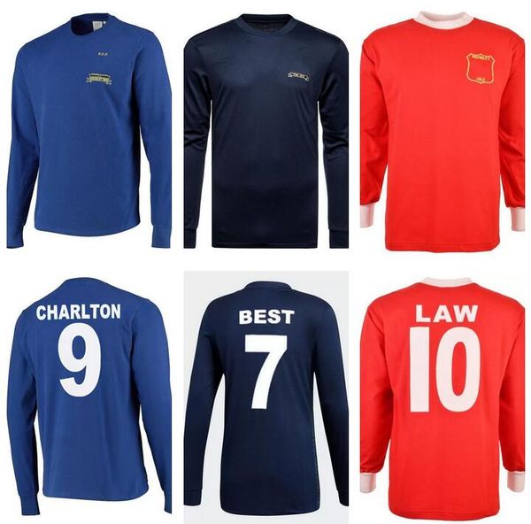 

1963 1968 1977 gordon hill manchester robson retro soccer jerseys 1975 1984 1985 whiteside coppell classic vintage charlton george united f, Black;yellow