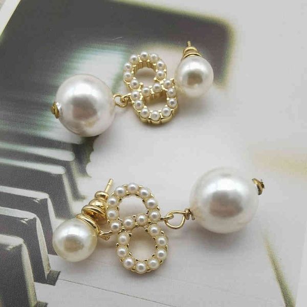 

2022 factory wholesale new and south korea light luxury high sense earrings lovely pearl tassel simple small fragrance woman jhs5, Golden