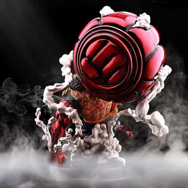 

huiya01 25cm one piece anime figure one piece luffy action figure battle statue gk gear fourth luffy figurine collectible model toys q0621