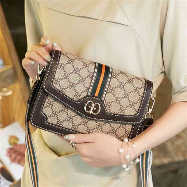 

women's bag trend small square version sling one shoulder wide belt diagonal summer
