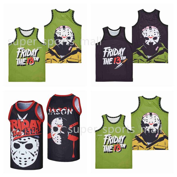 

movie basketball jerseys friday the 13th jason voorhees jersey, Black;red