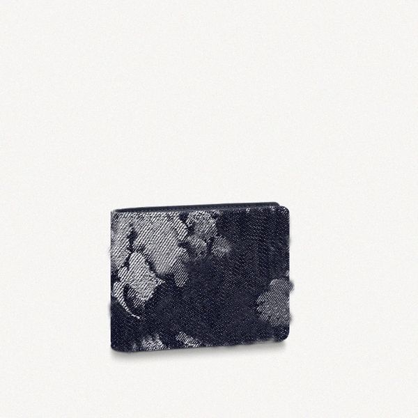 

with box 2021 mens womens wallets watercolor blue brazza flower printing purse slender short long card wallet coin holders w4sb#, Red;black