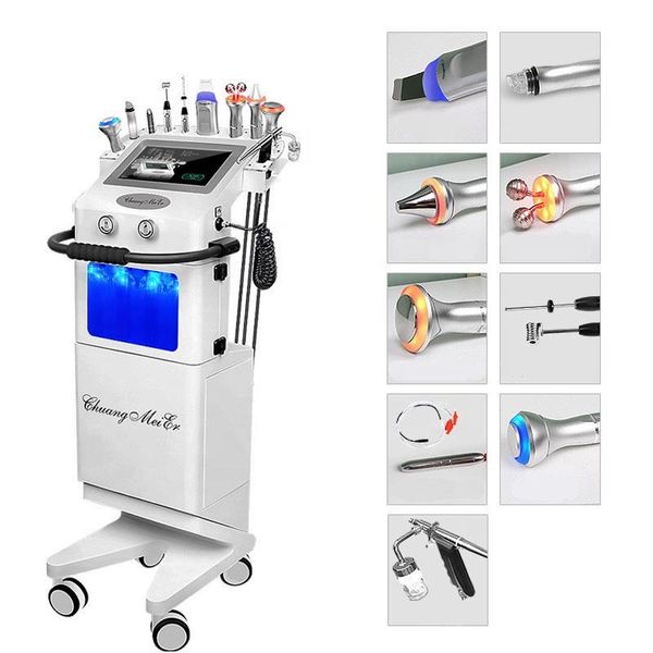 

2022 new vertical skin care beauty equipment with different treatment heads hydra microdermabrasion facial beauty machine
