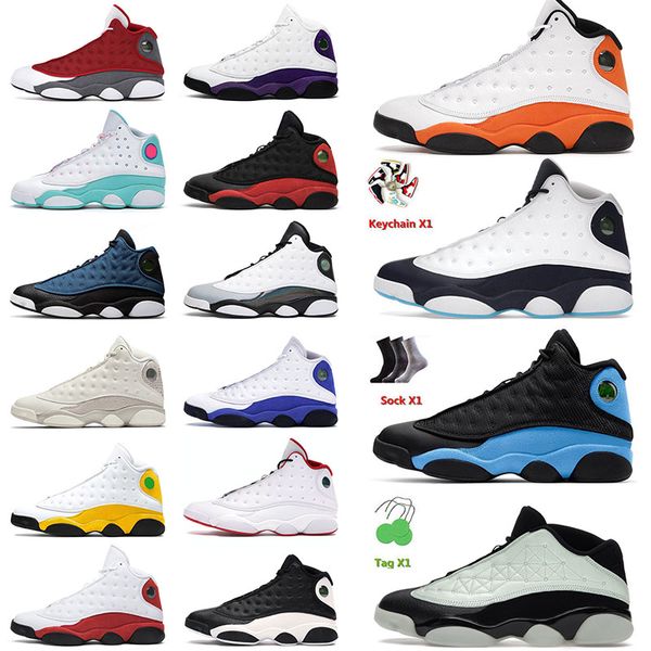 

authentic og jumpman 13 13s xiii mens basketball shoes starfish obsidian court purple hyper royal singles day phantom cap and gown trainers