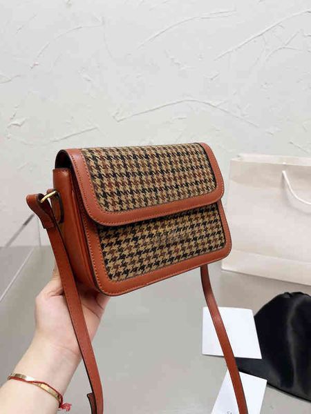 

women luxurys designers shoulder bags luxury brand houndstooth simple square bag women's designer messenger mobile phone handbags 1220