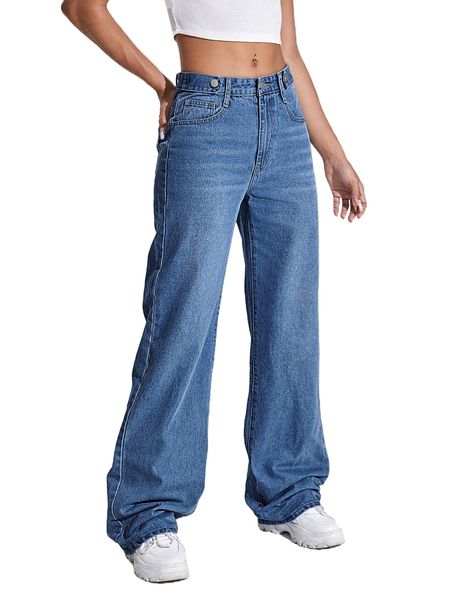 

slant pocket light wash boyfriend jeans e2wy#, Blue