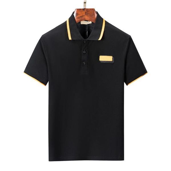 Дизайнерские футболки Высококачественные мужские рубашки поло в вышитые с короткими рукавами футболки с короткими рукавами одежда M-XXXL 0113