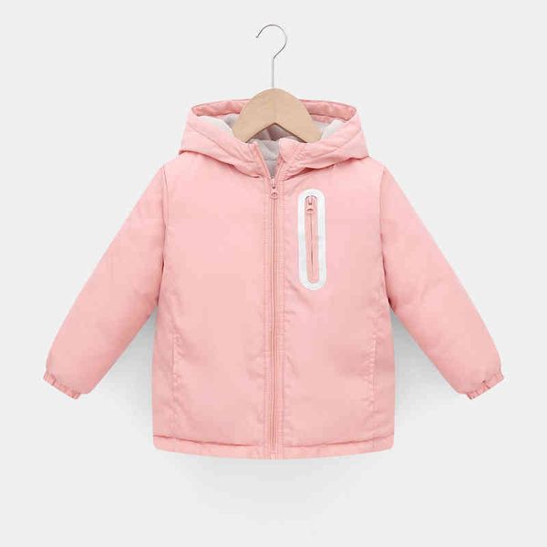 

autumn winter baby girl boy outerwear infants girls hooded solid jacket jackets kids christmas cotton padded outerwear clothing j220718, Blue;gray