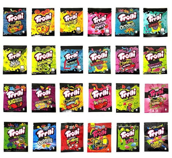 

trrlli trolli edibles packaging bags 600mg 29 designs sour brite crawlers watermelon sharks llamas ocs peach rings errlli berry worm gummy a