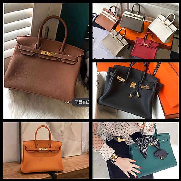 

high version birkins handbags pegih platinum bag peige private custom pure hand sewn togo leather 25 30 35cm multicolor ghw women's bag