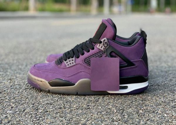 

shoes 4 purple black designer iv suede cactus jack sneakers