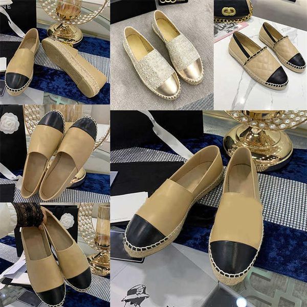 

women's luxury casual shoes designer retro platform espadrilles girl fisherman leather fashion hemp rope flat bottom walking 266c, Black