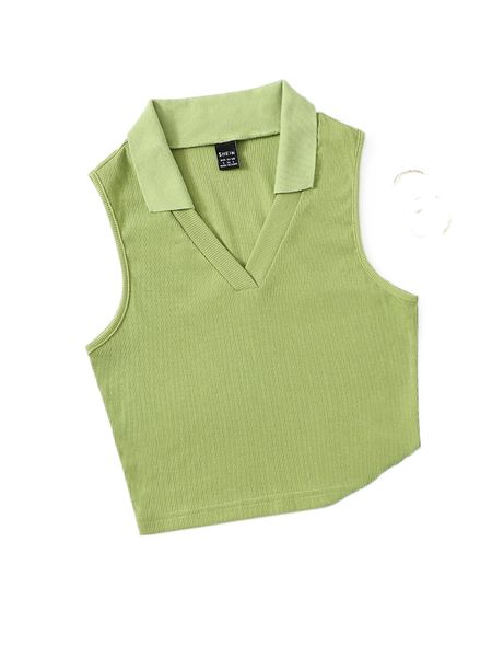 

v-collar solid tank m6gk#, White