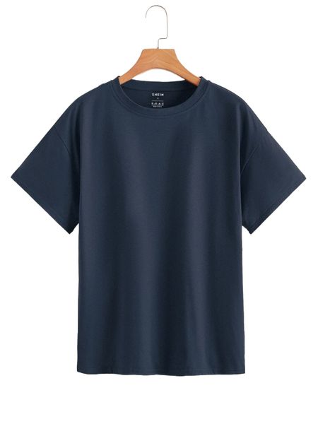 

solid drop shoulder tee j6xq#, White