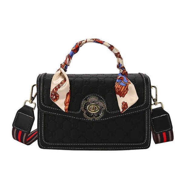 

handbag bag bag high sense silk scarf embossed wide shoulder strap one shoulder portable square 75% purses stores sale