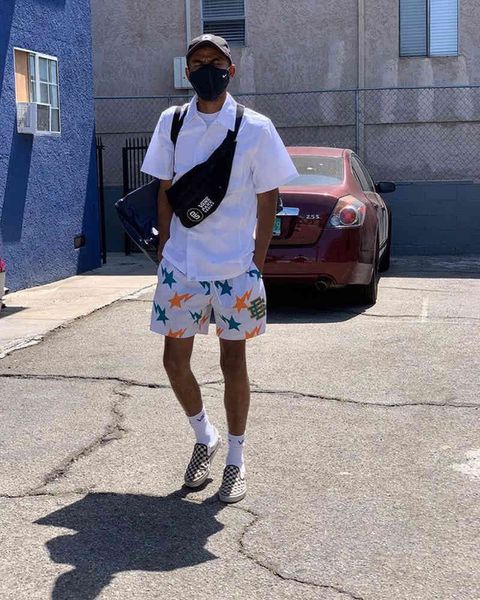 

designer palms erics emanuels short ee high street hip hop fashion brands summer mens woman lovers soft beach angels basketball swim biker g, White;black