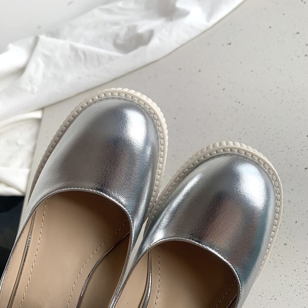 

women new style pointed toes mary jane chunky heel dress sandal genuine leather lady high heel shoes fashionable party shoes, Black