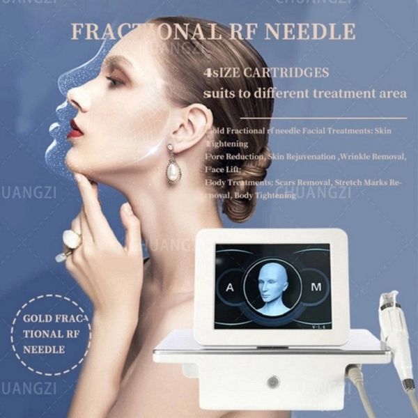 

portable rf secret golden radio frequency microneedle skin tightening 64pin 25pin 10pin needle fractional microneedling machine