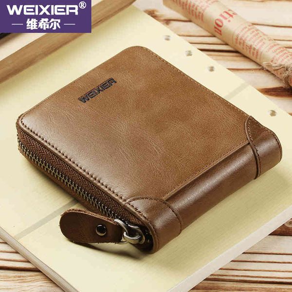 

handbags bags men's holding short wallet bag zipper multi card large capacity, Black;red