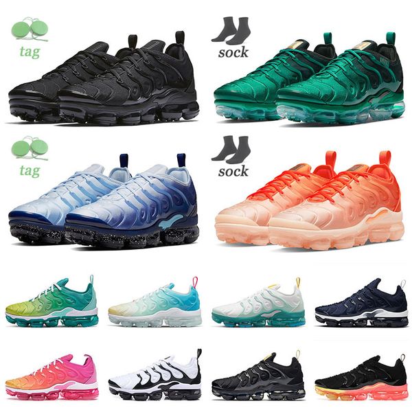 

tn plus designer mens womens running shoes gradients orange violet volt green atlanta midnight navy blue creamsicle metallic gold tnplus sin