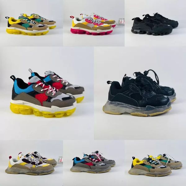 

2022 triple s girl boy kid platform designer casual shoes sneakers black white grey red pink blue green yellow girls boys kids trainers spor