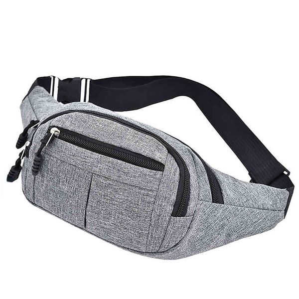 

hbp men's breast package waterproof outdoor sports bag canvas pouch korean-style waist bag fanny pouch crossbody male banana bag 220608
