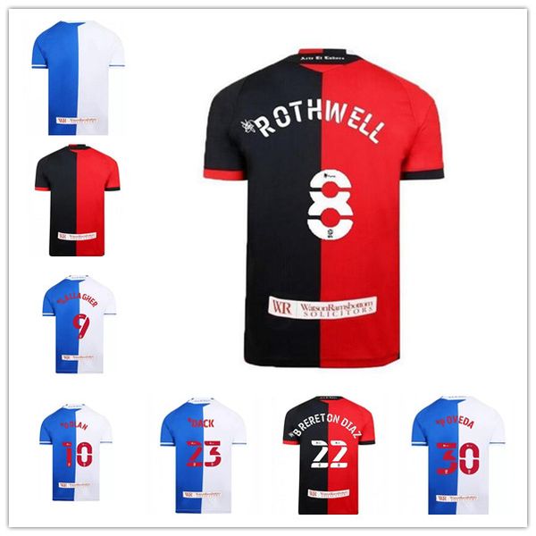 

21 22 blackburn soccer jersey rovers gallagher retro holtby 1994 1995 shearer sutton ripley bereton dack lenihan 2021 2022 football shirt je, Black;yellow