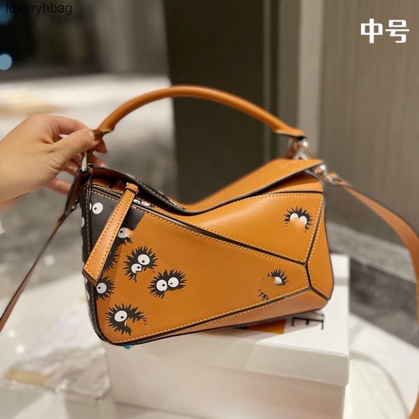 

shoulder woman bag loews leather bags women 2022 handbags designer caramel portable single shoulder geometric splicing phj2