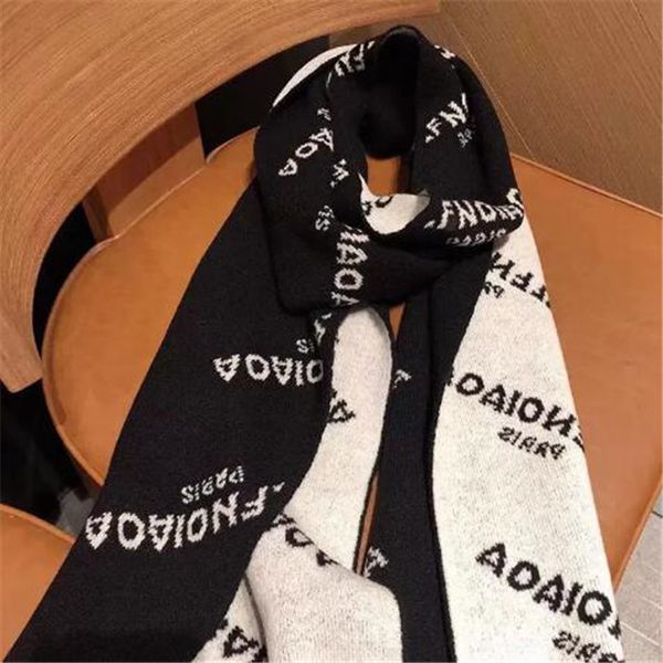 

fashion luxurys scarves two-color double-sided designers scarf double-sided thickened long versatile shawl headband elegant embroidery scarf, Blue;gray