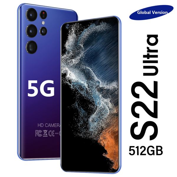 

new original s22 ultra 5g smartphone 7.3 inch 16gb 512gb global version phone 48mp camera 6000mah android unlocked mobile phones