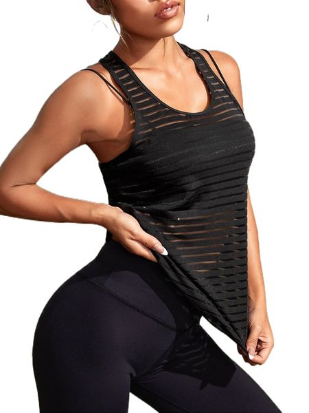 

mesh insert sports tank without camisole o4wr#, Gray