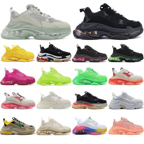 

with socks casual shoes crystal clear soleplatform mens women black sole vintage dark green pink beige sneakers fashion trainers size 36-45