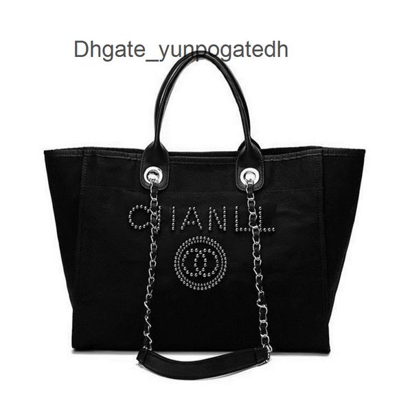 

fashion women luxury label pearl beach bags brand ch canvas evening bag female classic big handbags designers ladies backpack portable large