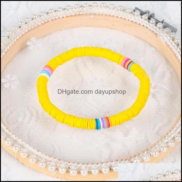 

beaded strands beaded 6mm recyclable polymer clay disc beads stretch bra dhluy, Black
