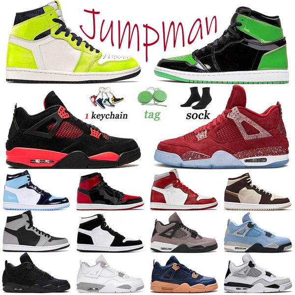

original 4 military black basketball shoes jumpman 1 1s sneakers 4s red thunder white oreo sports black cats women trainers bred patent men