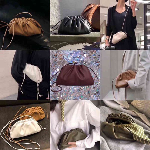 

2023 popular designer bottegass handbags venetas womens small cloud hand-held dumpling single shoulder diagonal handbags