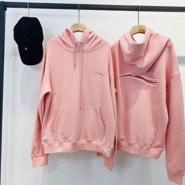 

designer black white balanciagas hoodie mens woman lovers oversized vintage luxe fashion autumn winter new loose style large long sved cola