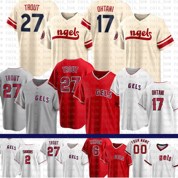 

los angeles shohei ohtani jersey angels mike trout baseball jersey anthony rendon noah syndergaard david fletcher jack mayfield luis rengifo