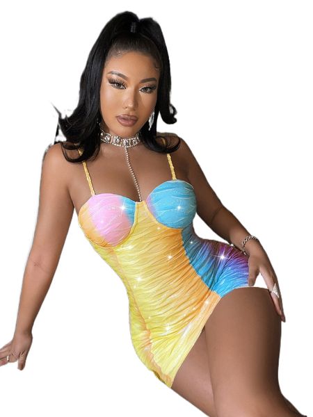 

sxy color block bus cami bodycon dress 41bx#, Black;gray