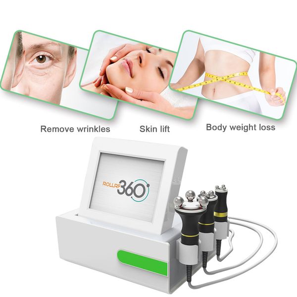 360 graus girando rf com terapia de radiofrequência LED Massagem corporal profissional levantamento facial de pele apertando a máquina de beleza de tratamento anti-rugas